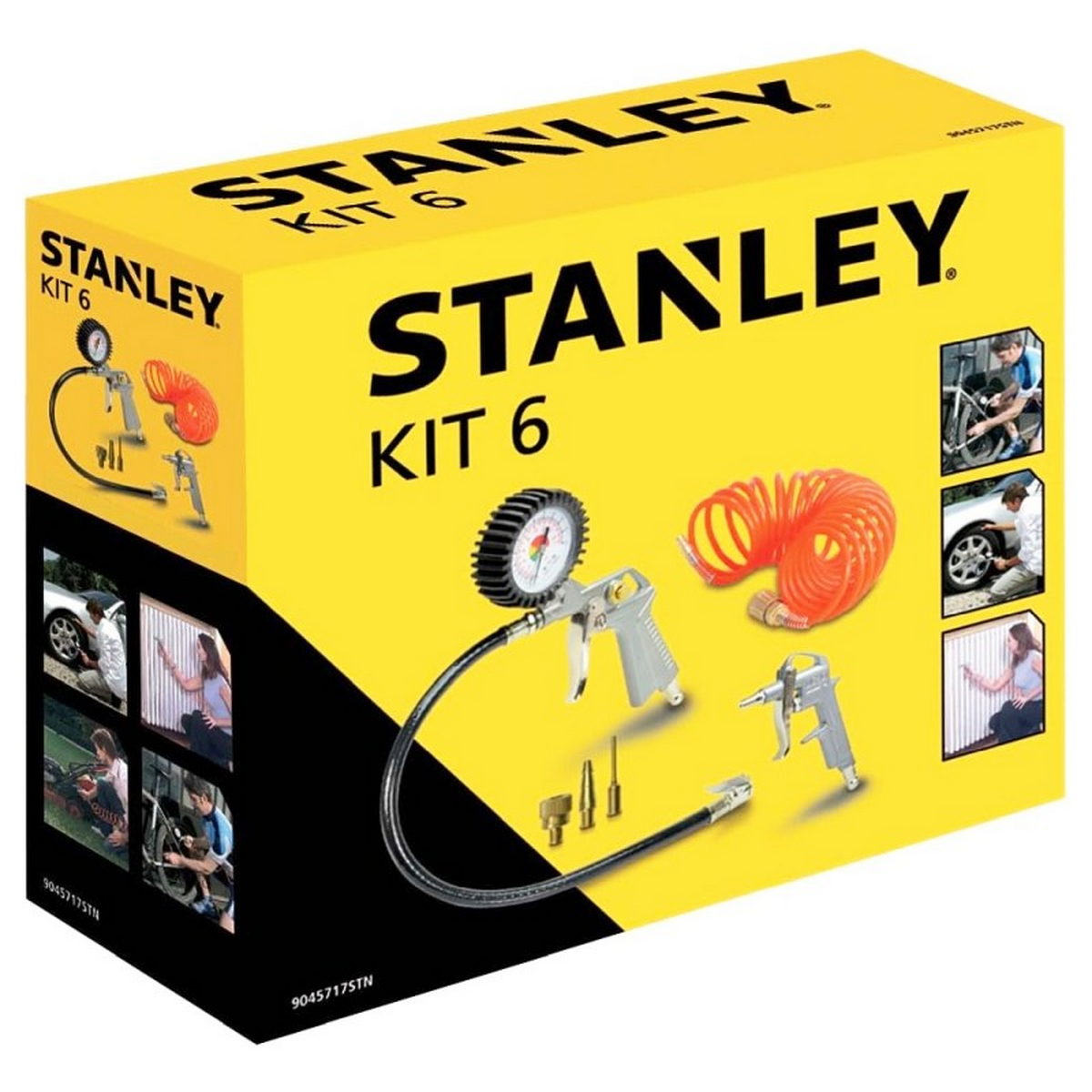 Stanley 9045717STN Εργαλεία Αέρος Φυσητήρας - Αερόμετρο - Σπιράλ Σωλήνα Σετ 6 Τεμ