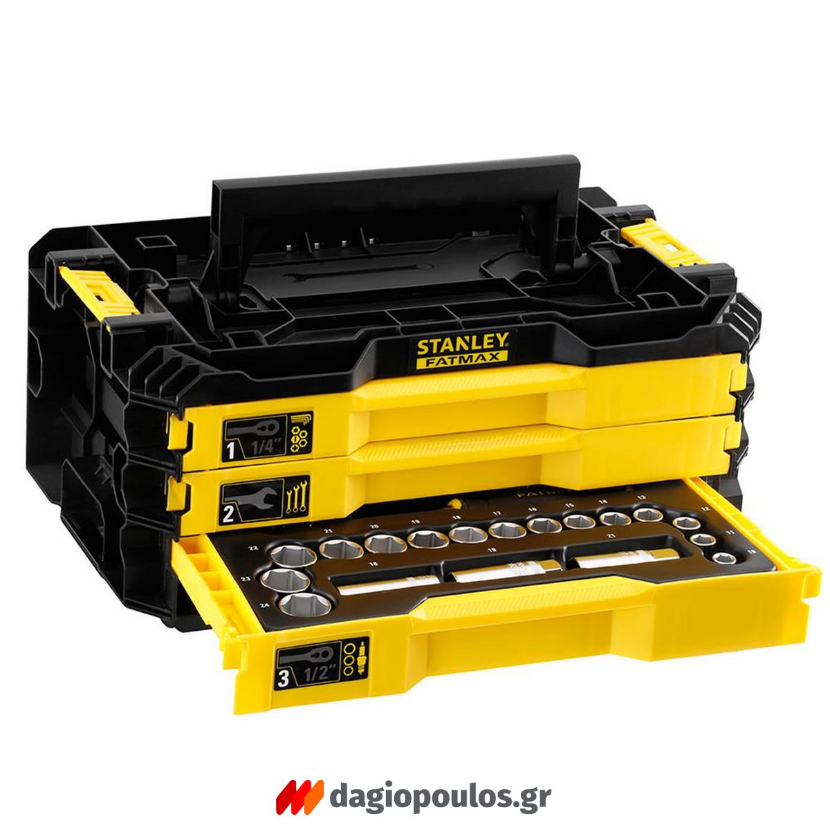 Stanley FMMT98107-1 Συλλογή Εργαλεία 1/2" 1/4" Σε Εργαλειοθήκη Σετ 126 Τεμ