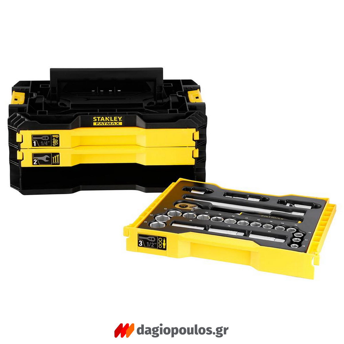 Stanley FMMT98107-1 Συλλογή Εργαλεία 1/2" 1/4" Σε Εργαλειοθήκη Σετ 126 Τεμ