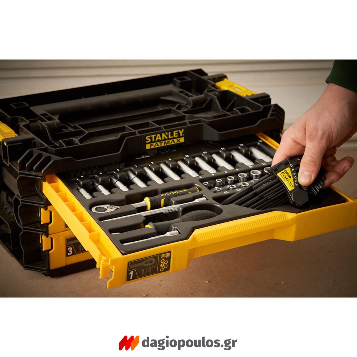 Stanley FMMT98107-1 Συλλογή Εργαλεία 1/2" 1/4" Σε Εργαλειοθήκη Σετ 126 Τεμ