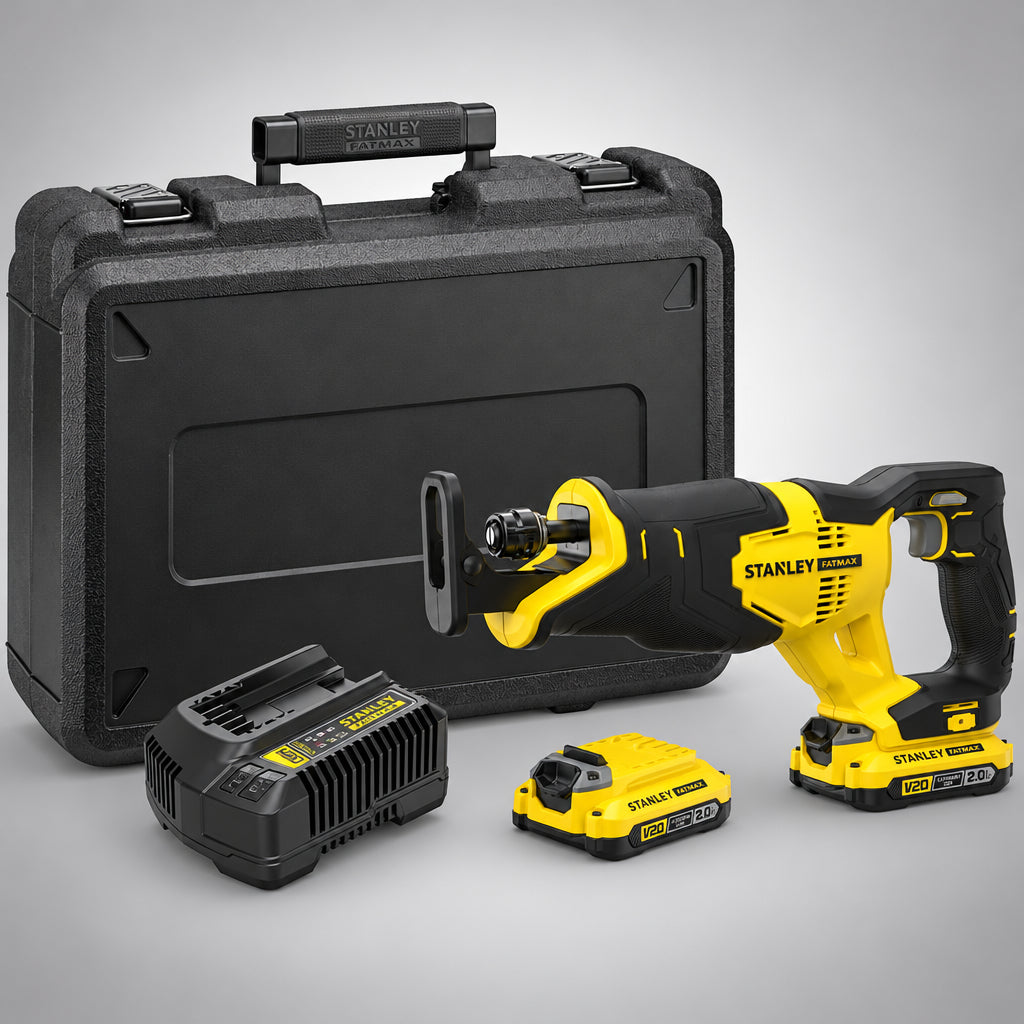 Stanley SFMCS300D2K-QW 20V Fatmax Σπαθοσέγα (Σεγάτσα) Μπαταρίας 18V Li-Ion Με 2 Μπαταρίες 2.0Ah