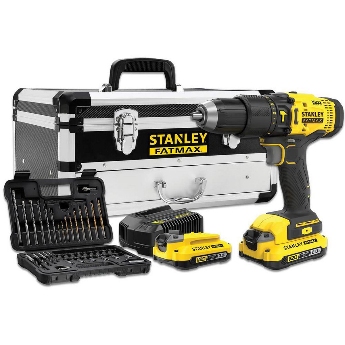 Stanley SFMCD711D2F Fatmax®V20 Κρουστικό Δραπανοκατσάβιδο 18V Με 2 Μπαταρίες 2.0Ah Βαλίτσα Εξαρτήματα