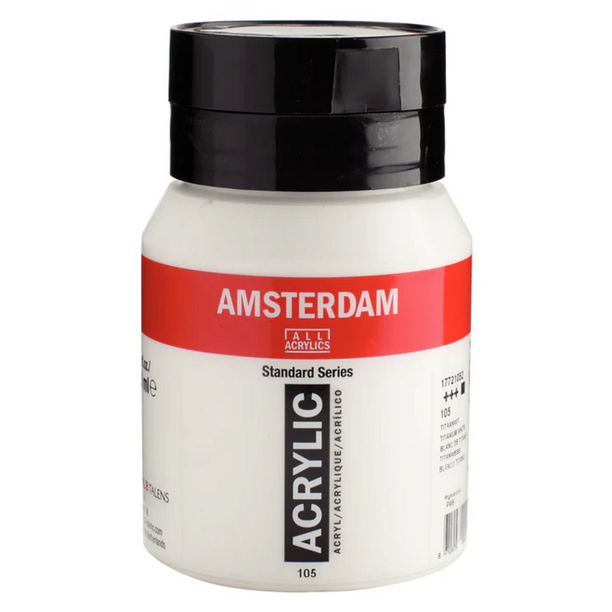 Amsterdam Talens Acrylic Χρώμα Ακρυλικό Ζωγραφικής 105 Titanium White 500ml