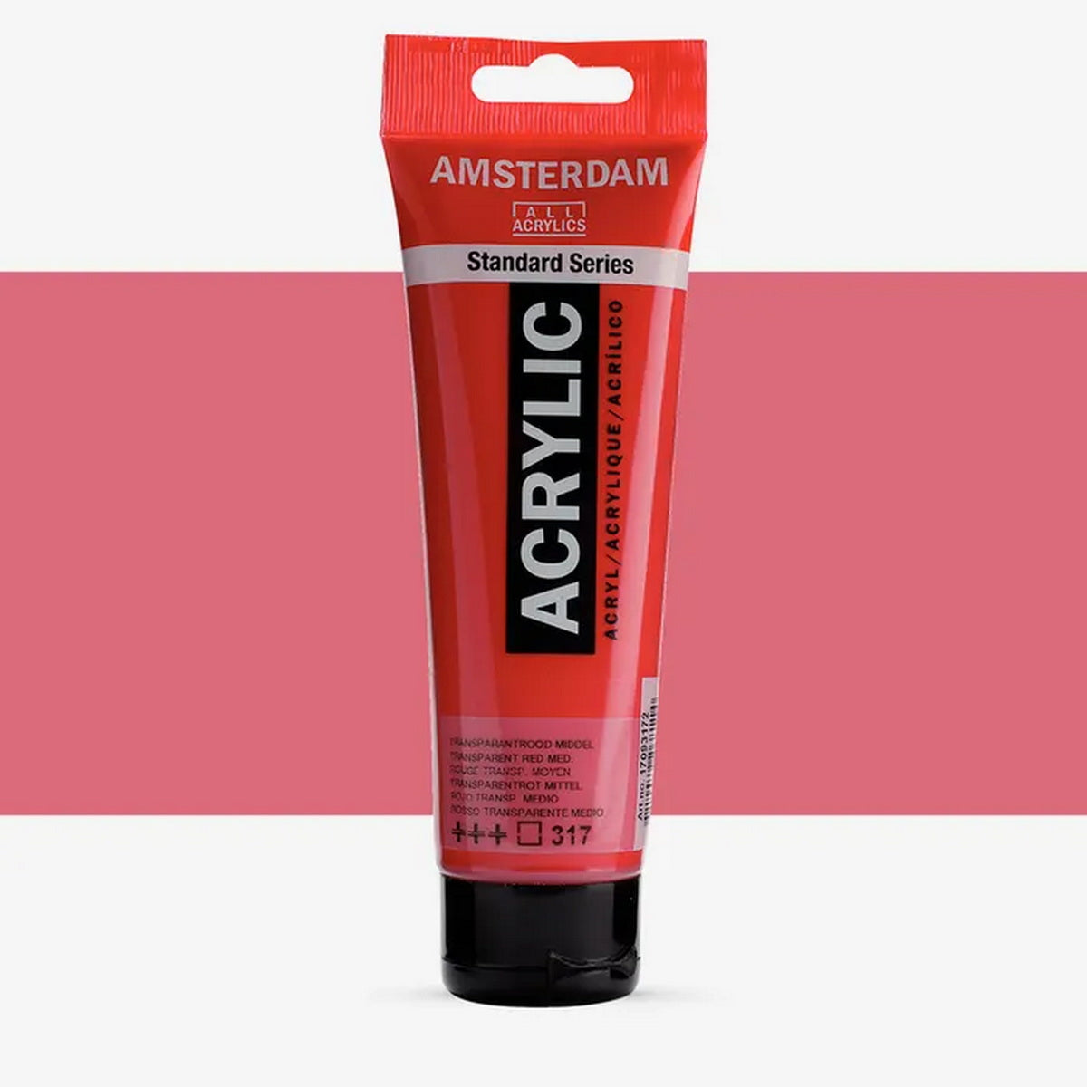 Amsterdam Talens Acrylic Χρώμα Ακρυλικό Ζωγραφικής 317 Transparent Red Medium 120ml