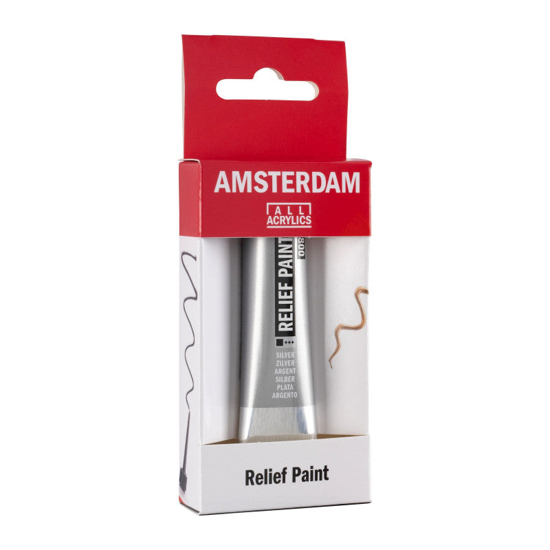 Royal Talens Amsterdam Relief Περίγραμμα Βιτρώ 20ml 800 Silver (Ασημί)