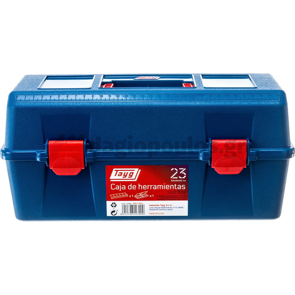 Tayg 123009 N.23 Εργαλειοθήκη Με Εταζιέρα & Ταμπακιέρα 23" 7Lt