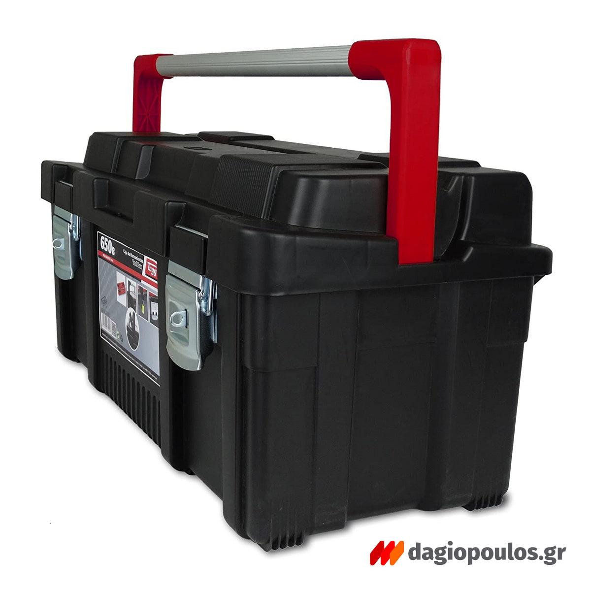 Tayg 168000 N.600Ε Εργαλειοθήκη Κλειστή Με Εταζιέρα & Ταμπακιέρα - Λαβή Αλουμινίου 23.6" 37Lt