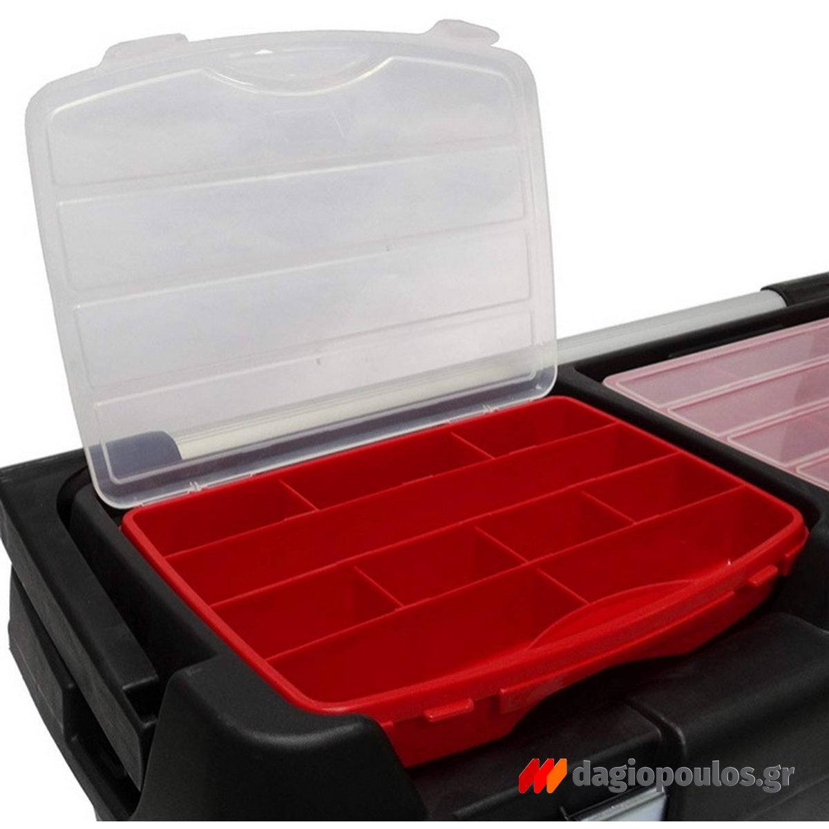 Tayg 168000 N.600Ε Εργαλειοθήκη Κλειστή Με Εταζιέρα & Ταμπακιέρα - Λαβή Αλουμινίου 23.6" 37Lt