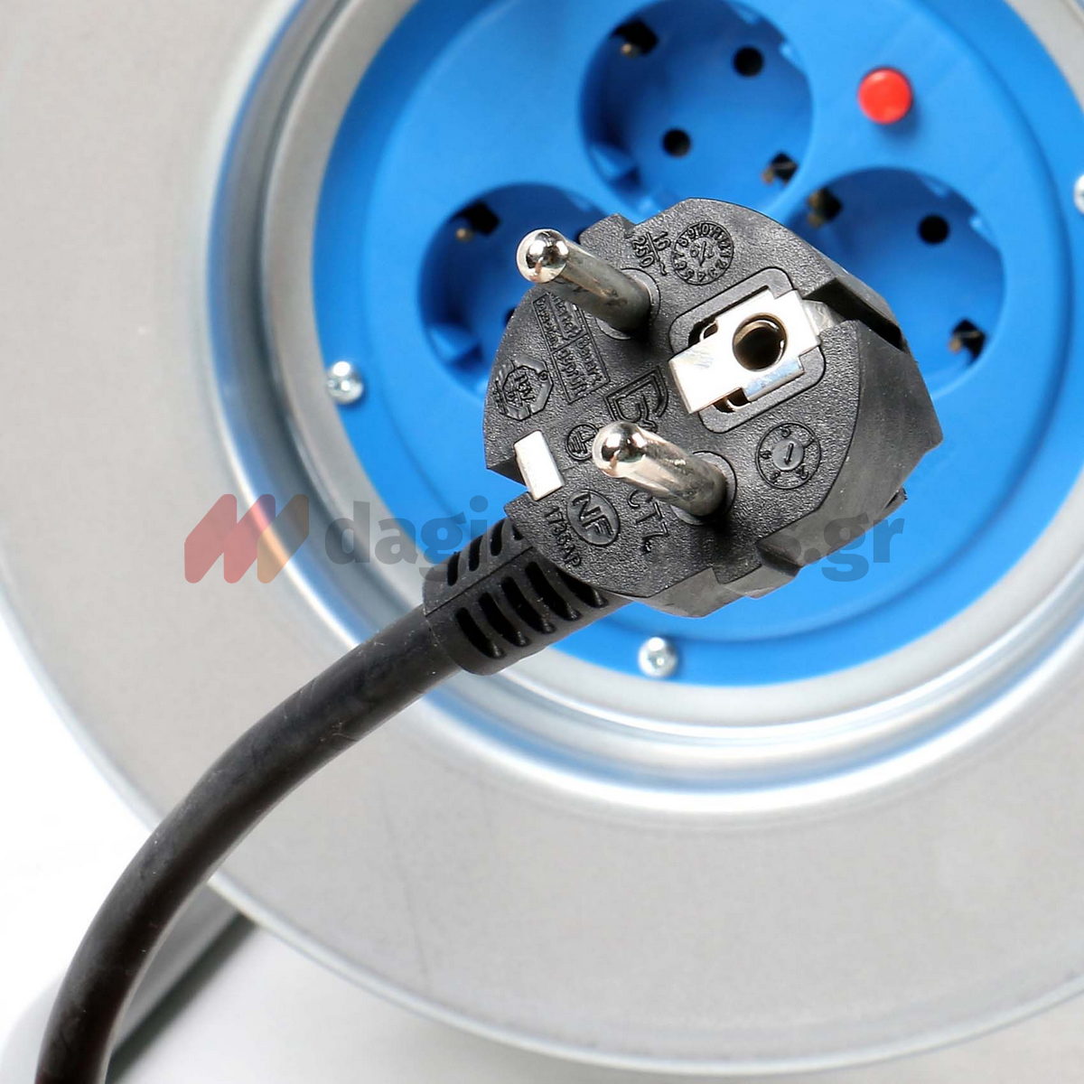 Tayg 770500 IP20 Μπαλαντέζα Ρεύματος Σε Μεταλλικό Καρούλι Με Καλώδιο HO5VV-F 3x2,5 x 25mtr