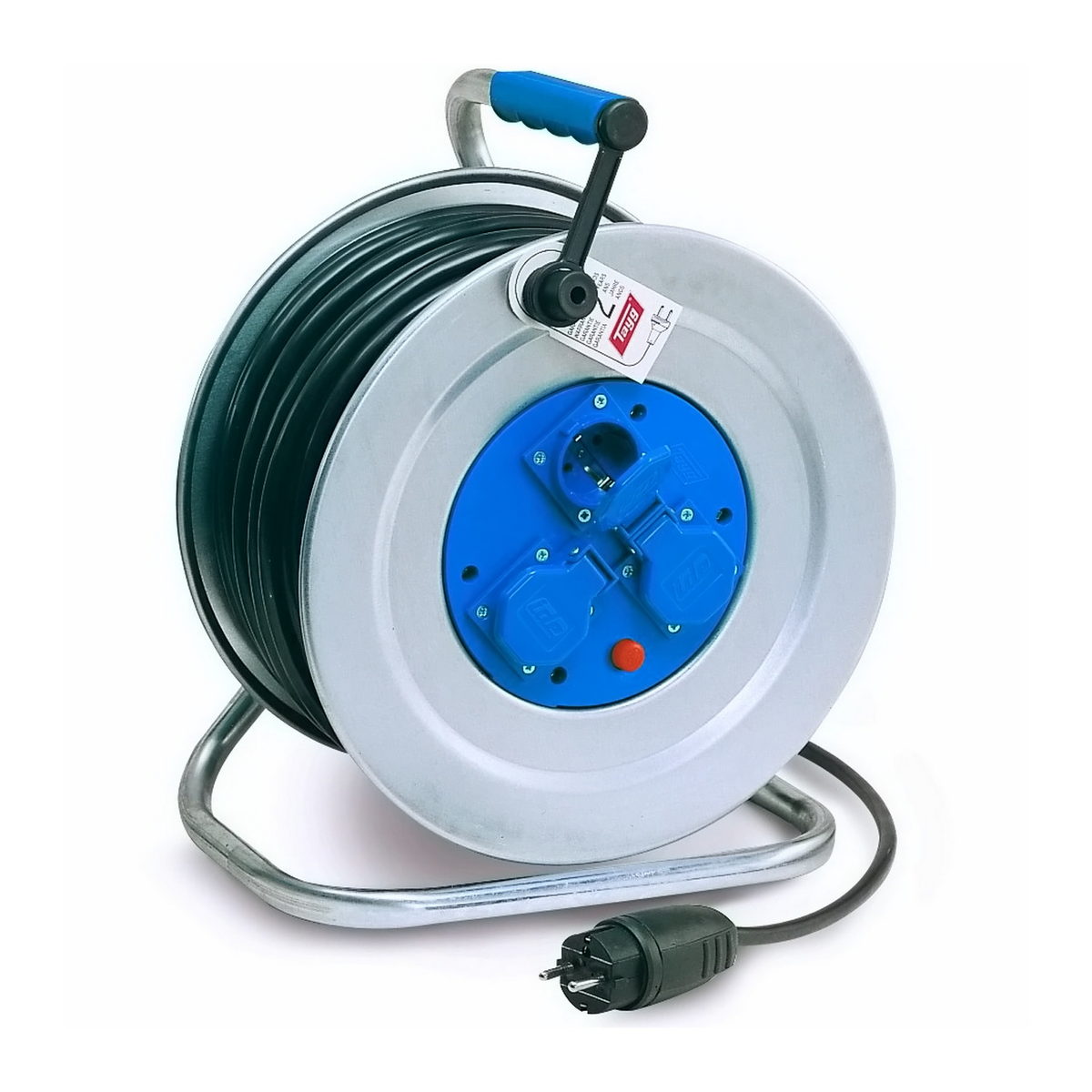 Tayg 786518 IP55 Μπαλαντέζα Ρεύματος Σε Μεταλλικό Καρούλι Με Καλώδιο HO5VV-F 3x2,5 x 50mtr