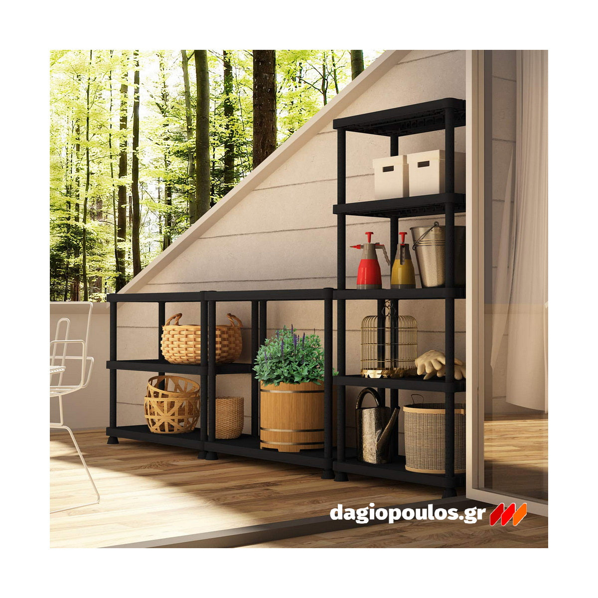 Terry 9045S/5 Ραφιέρα Πλαστική Πολυμορφική 5 Ραφιών Ιταλίας