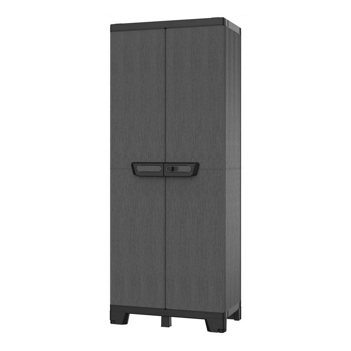 Terry Ardesia CAB 2680 Ντουλάπα Πλαστική Δίφυλλη Ψηλή Με 3 Ρυθμιζόμενα Ράφια Ανθρακί