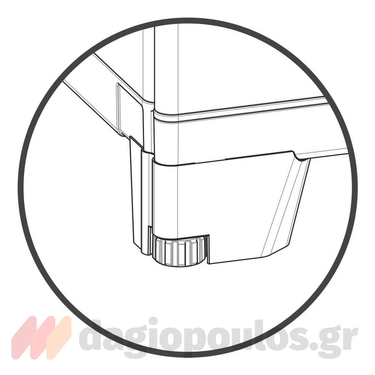 Terry Ardesia CAB 2680 Ντουλάπα Πλαστική Δίφυλλη Ψηλή Με 3 Ρυθμιζόμενα Ράφια Ανθρακί