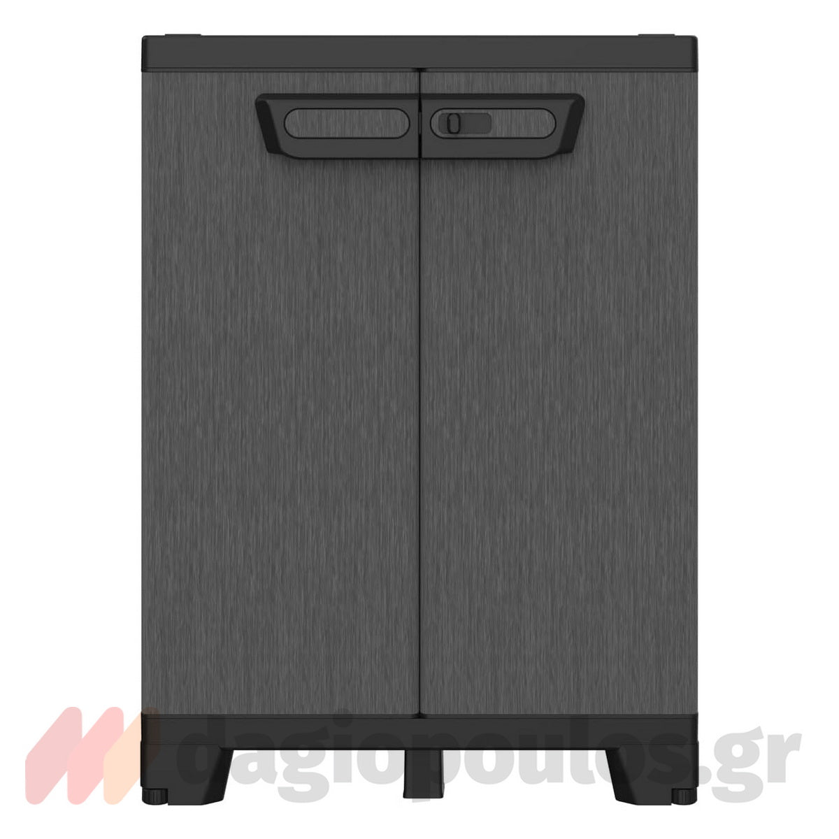 Terry Ardesia CAB 680 Ντουλάπα Πλαστική Δίφυλλη Χαμηλή Με Ρυθμιζόμενο Ράφι Ανθρακί Ιταλίας