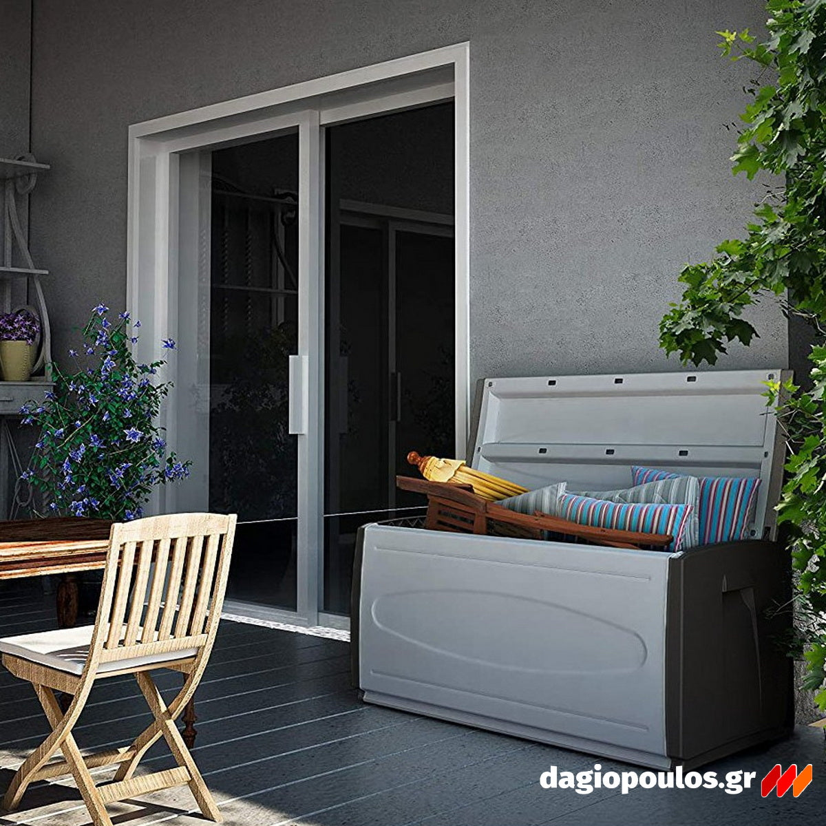 Terry Prince Black 120 Κουτί Μπαούλο Αποθήκευσης Πλαστικό 308 Ltr Ιταλίας