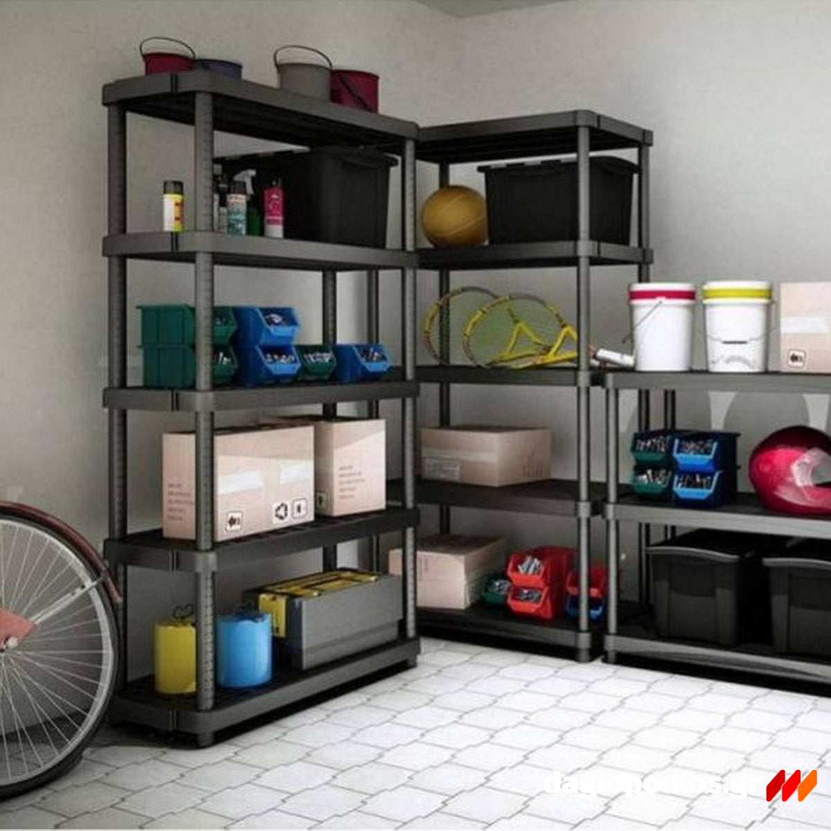 Terry QBlack 3060S/5 Ραφιέρα Πλαστική Πολυμορφική 5 Ραφιών Ιταλίας