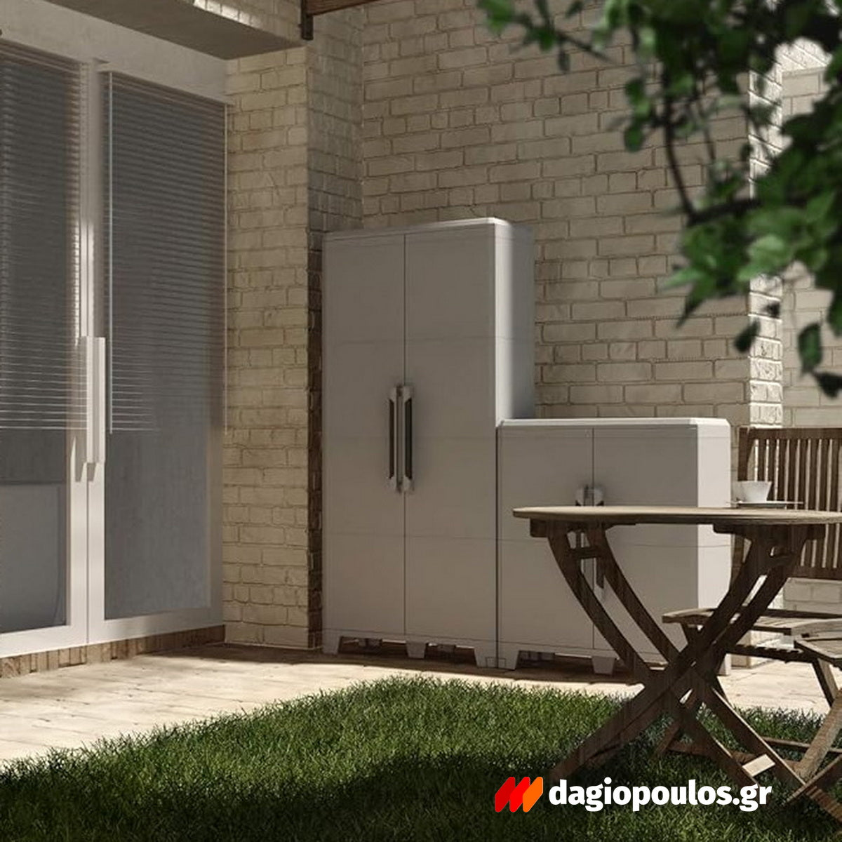 Terry Transforming 4 Ντουλάπα Δίφυλλη Ψηλή Με 3 Ράφια Ιταλίας