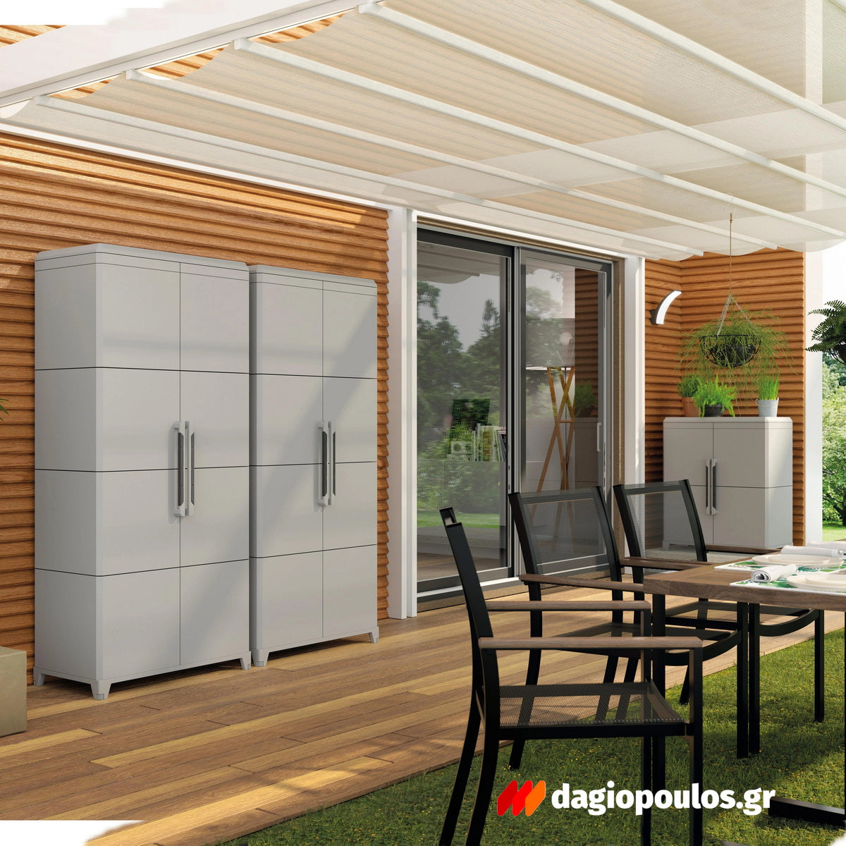 Terry Transforming 4 Ντουλάπα Δίφυλλη Ψηλή Με 3 Ράφια Ιταλίας