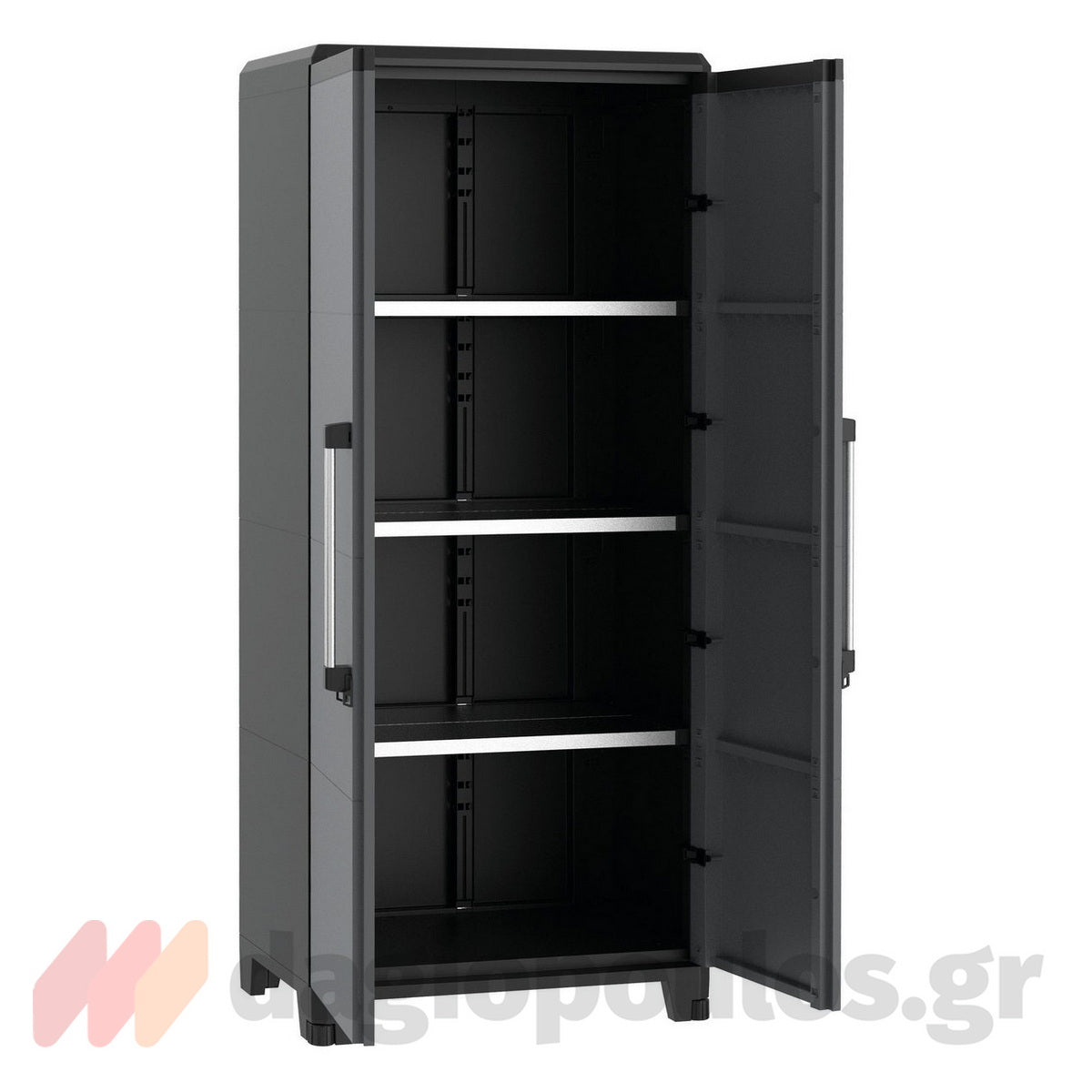 Terry Transforming Pro 4 Ντουλάπα Δίφυλλη Ψηλή Με 3 Μεταλλικά Ράφια Ιταλίας