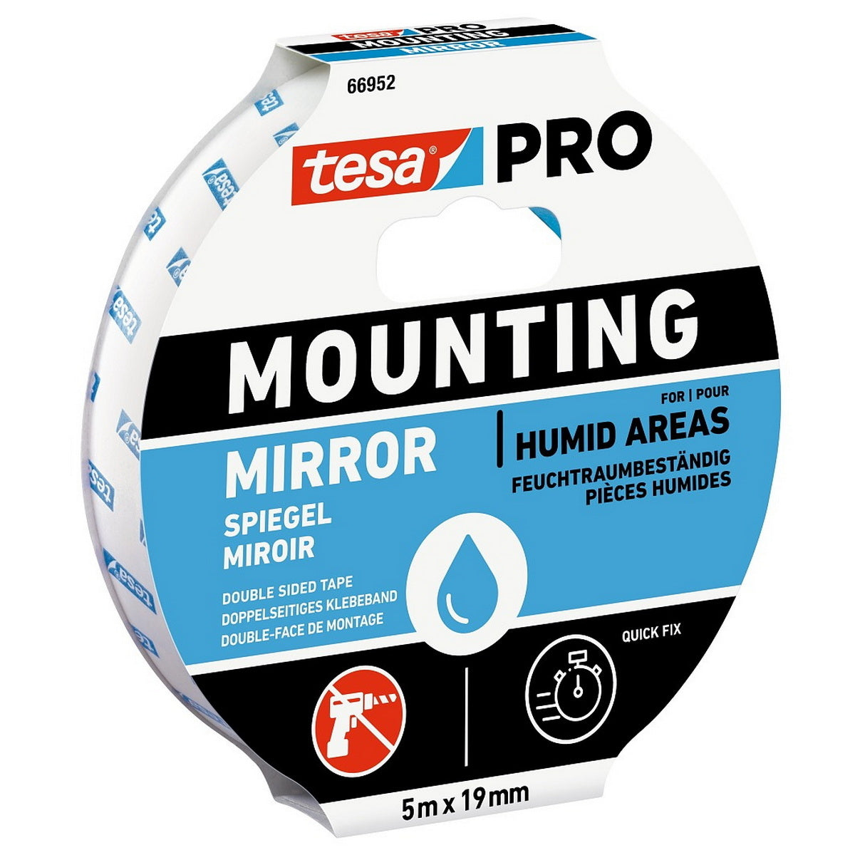 Tesa 66952 Mounting Mirror Ταινία Διπλής Επικόλλησης Καθρέπτη 19mm x 5mtr