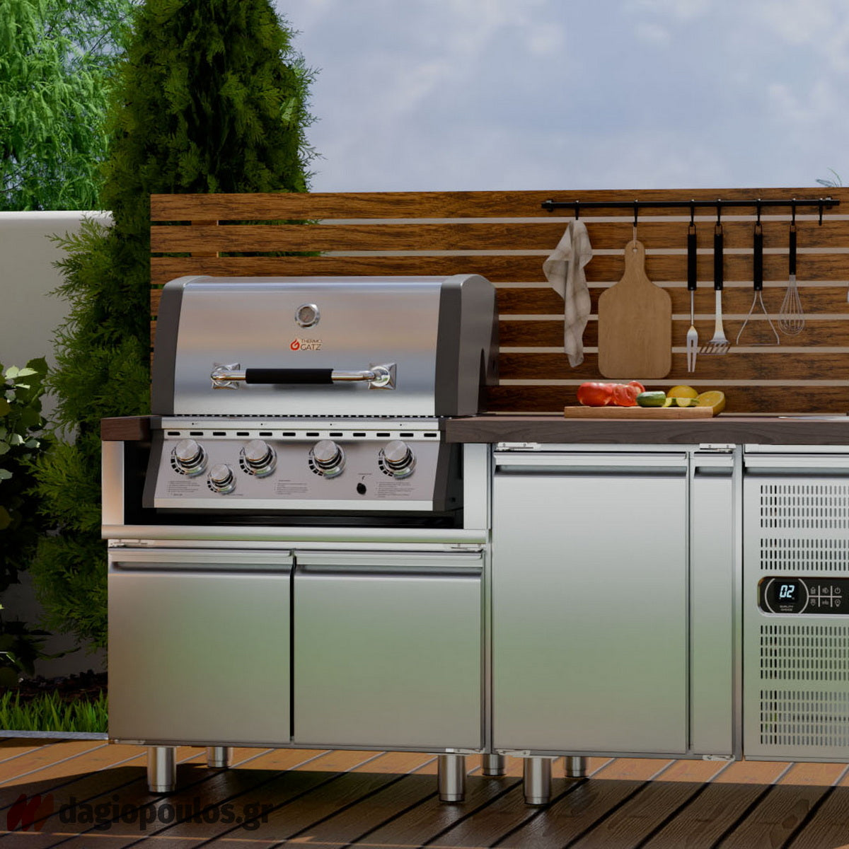 Thermogatz SEMI-PROF TGH-BI-M61 BBQ Ψησταριά Υγραερίου 4+1 Εστιών 17.5kW