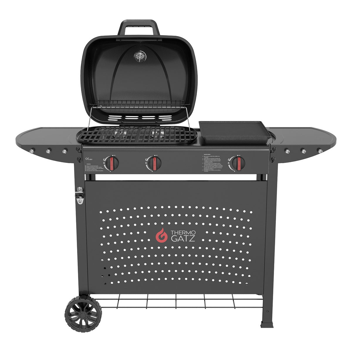 Thermogatz GS GRILL 2 + PLANCHA BBQ Ψησταριά Υγραερίου 2 Εστιών & Πλάκας 8kW