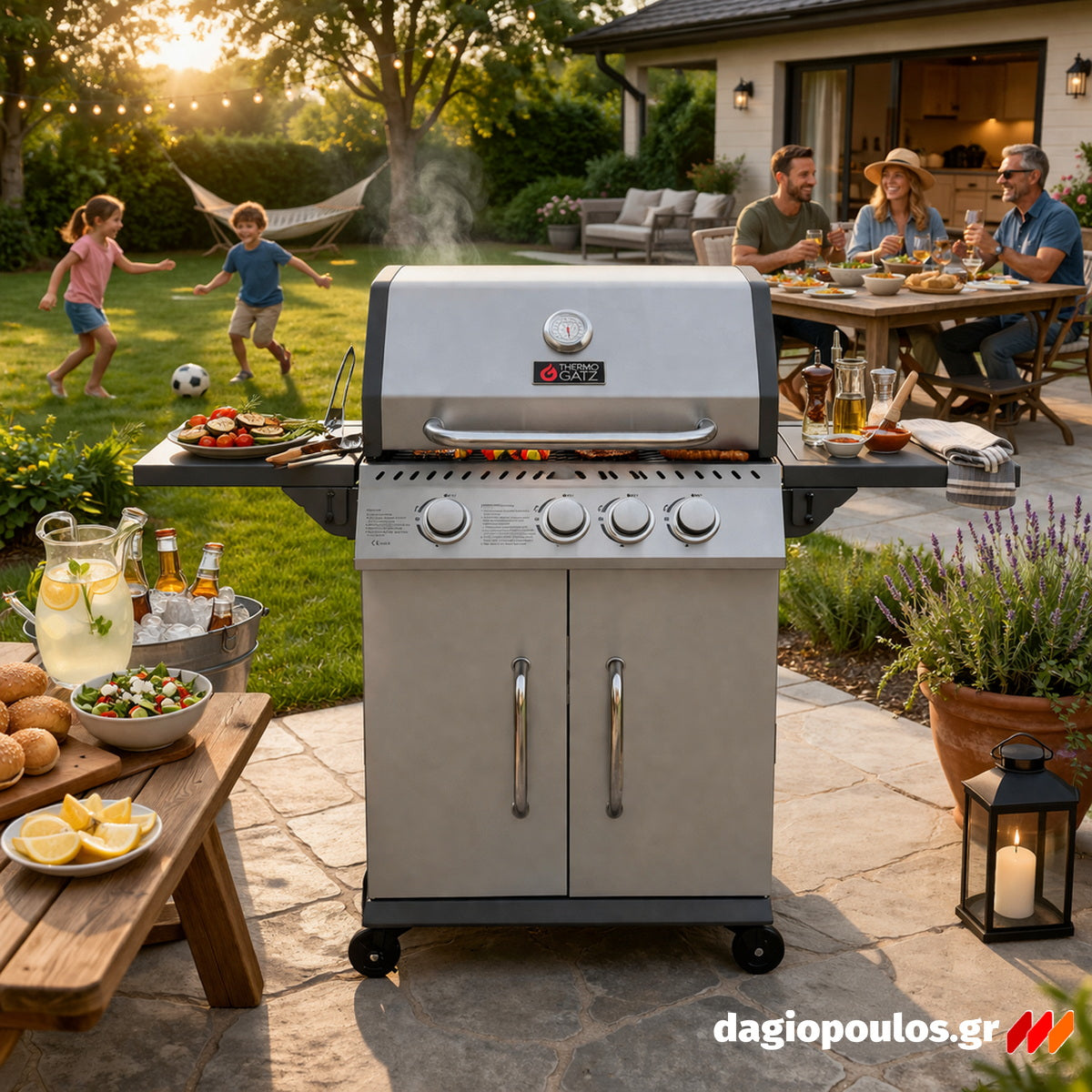 Thermogatz GS GRILL ELITE INOX BBQ Ψησταριά Υγραερίου 3+1 Εστίες 11.5 kW