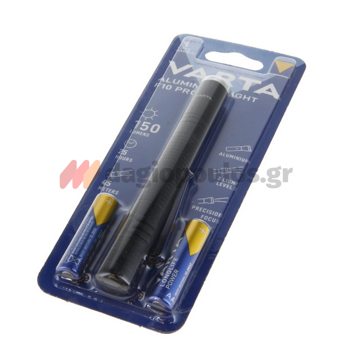 Varta Aluminium Light F10 Pro Φακός Χειρός Led 175 Lumens