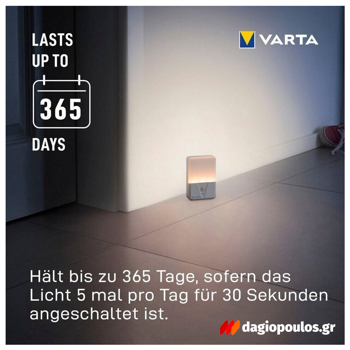 Varta Motion Sensor Night Light Φωτάκι Νυχτός Led Με Αισθητήρα Κίνησης