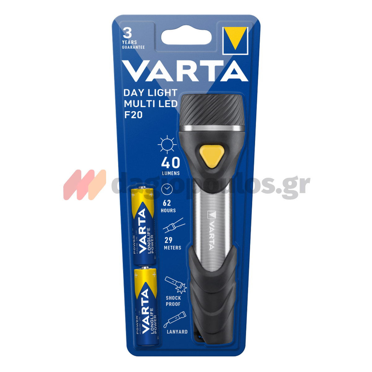 Varta Day Light Multi F20 Φακός Χειρός Led 40 Lumens