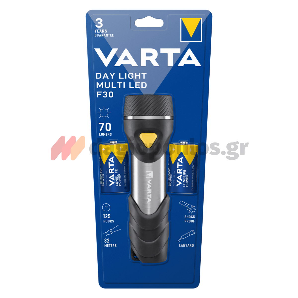 Varta Day Light Multi F30 Φακός Χειρός Led 70 Lumens