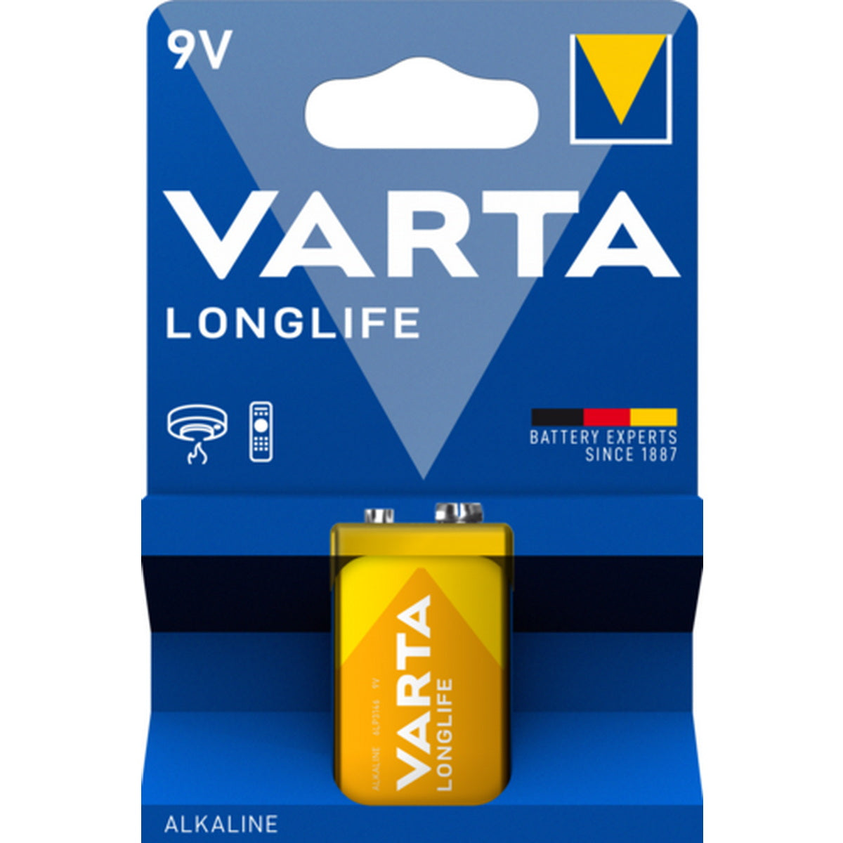 Varta Longlife Αλκαλικές Μπαταρίες Μακράς Διάρκειας 9V