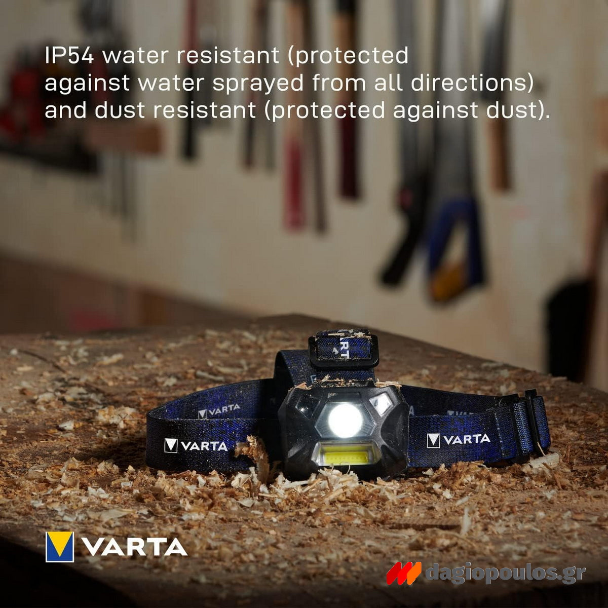 Varta WorkFlex H20 Φακός Κεφαλής Μπαταρίας 150 Lumens Με Αισθητήρα Κίνησης