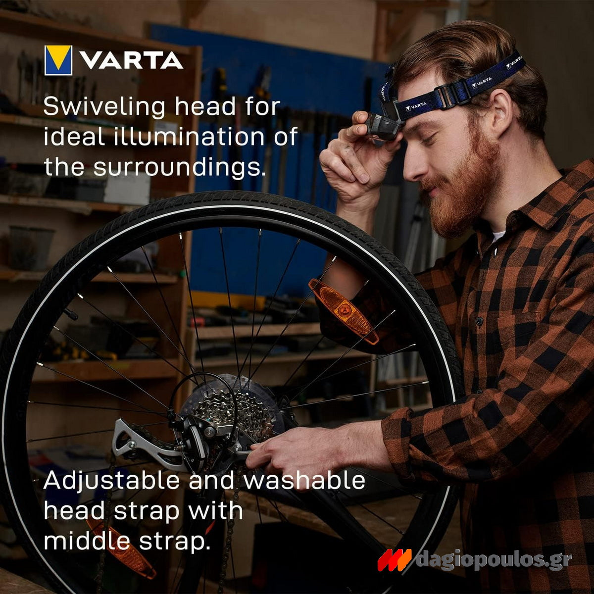 Varta WorkFlex H20 Φακός Κεφαλής Μπαταρίας 150 Lumens Με Αισθητήρα Κίνησης