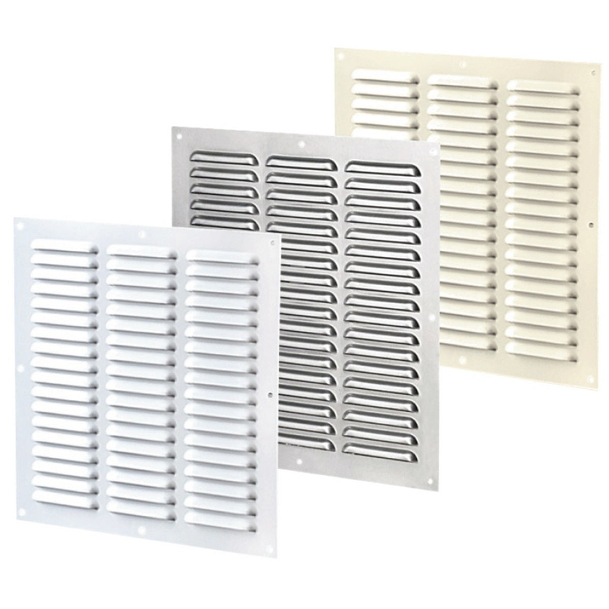 Vents Καπάκι Εξαερισμού Αλουμινίου Με Σήτα 250mm x 250mm Τετράγωνο ΜΠΕΖ