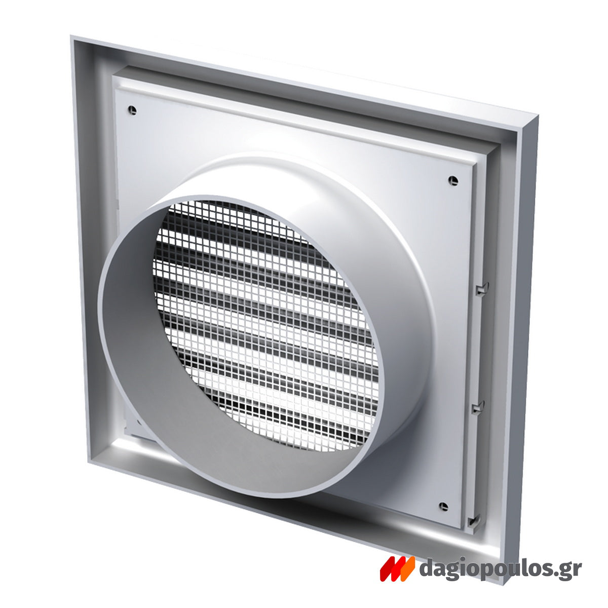 Vents Καπάκι Εξαερισμού Πλαστικό Με Σίτα Τετράγωνο και Αποσπώμενες Γρίλιες Πλαστικό 100mm ΛΕΥΚΟ