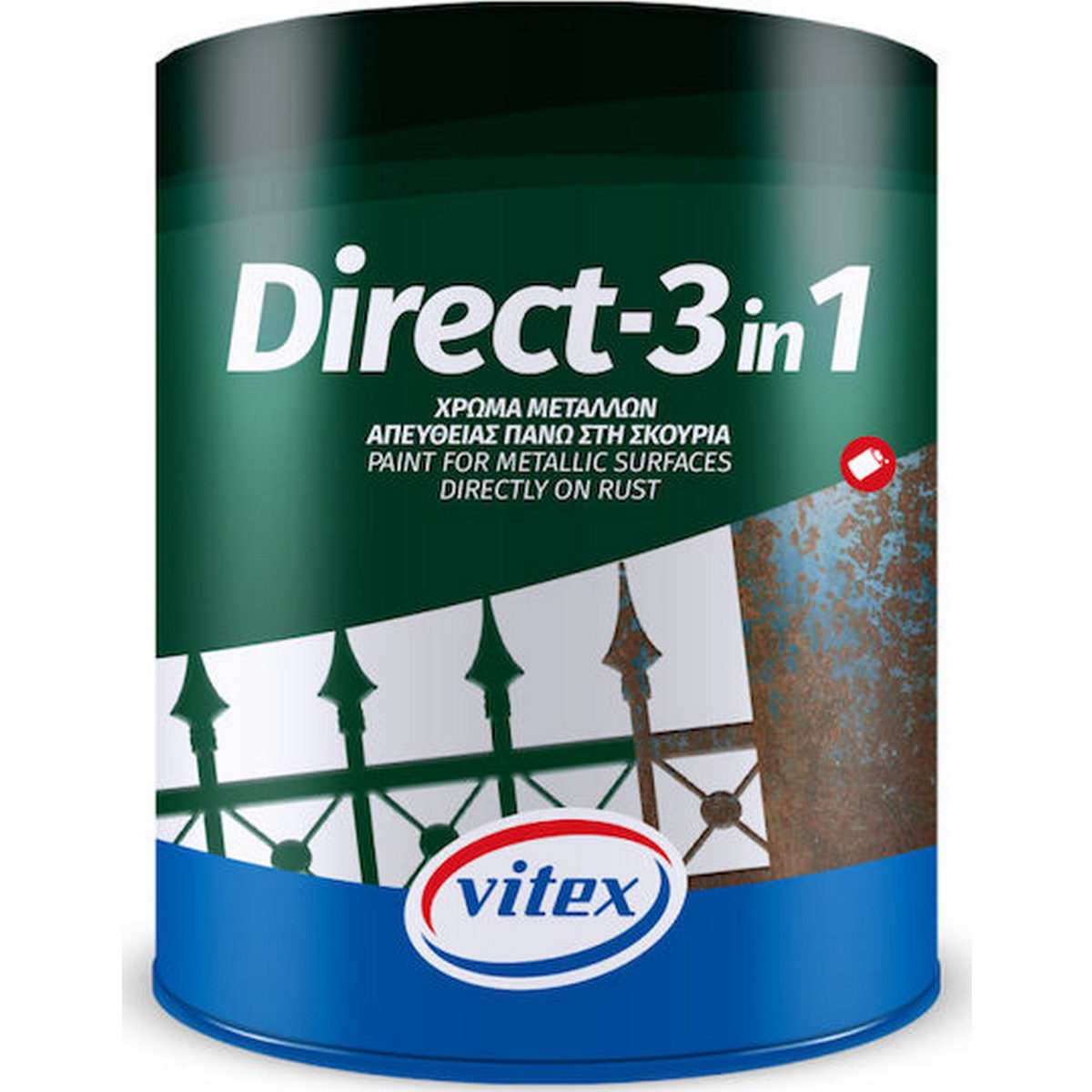 Vitex Direct-3in1 Αντισκουριακό Χρώμα Βαφή Απευθείας Στη Σκουριά 58 Μπλε