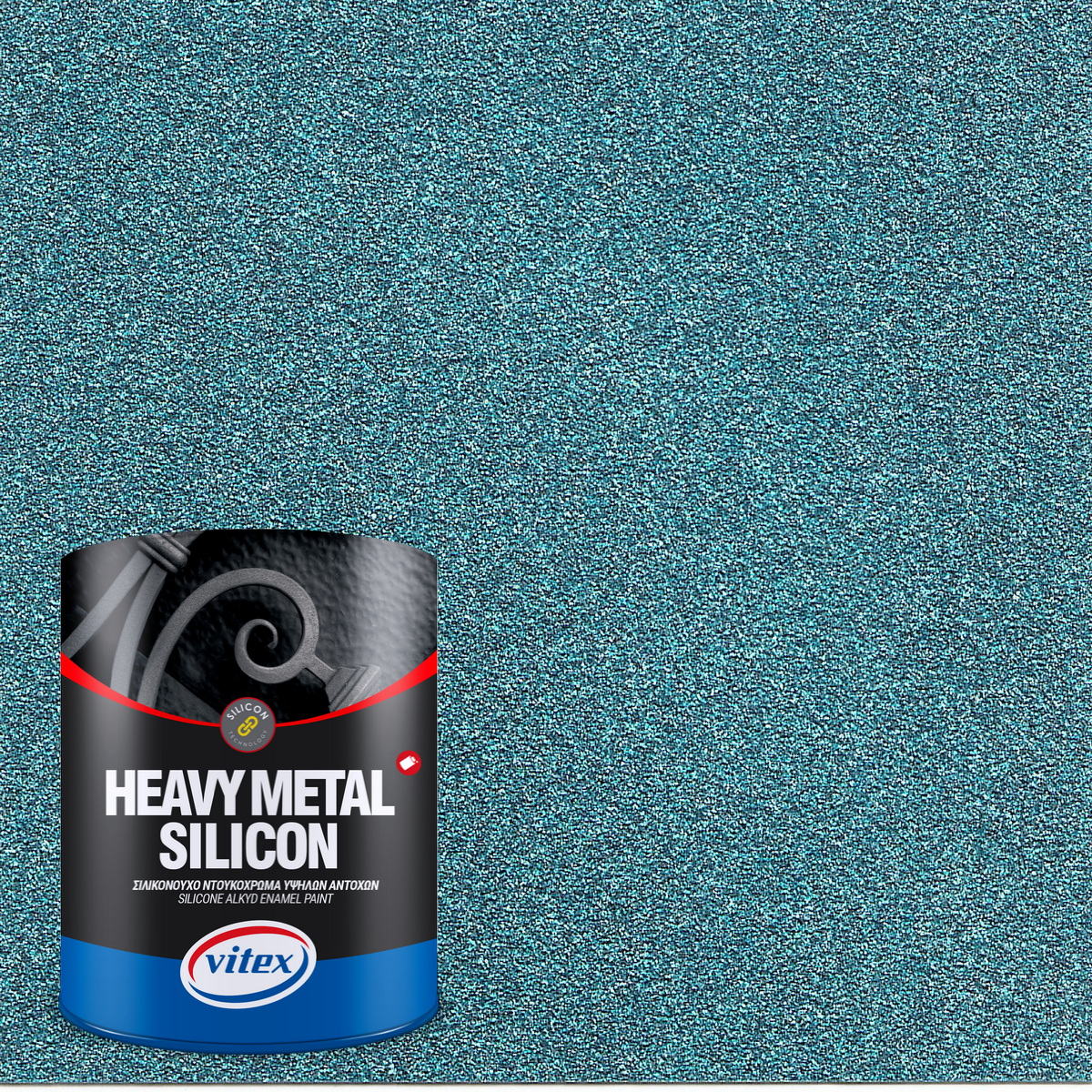 Vitex Heavy Metal Silicon Effect Σιλικονούχο Ντουκόχρωμα Ανάγλυφης Χροιάς 780 AQUAMARINE