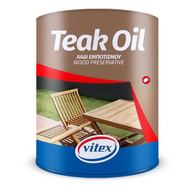 Vitex Teak Oil Λάδι Συντήρησης & Προστασίας Ξύλων & Επίπλων Κήπου 750ml