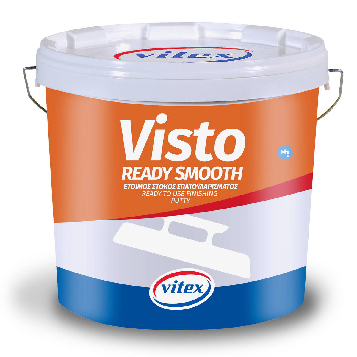 Vitex Visto Ready Smooth Έτοιμος Λευκός Λεπτόκοκκος Στόκος Φινιρίσματος