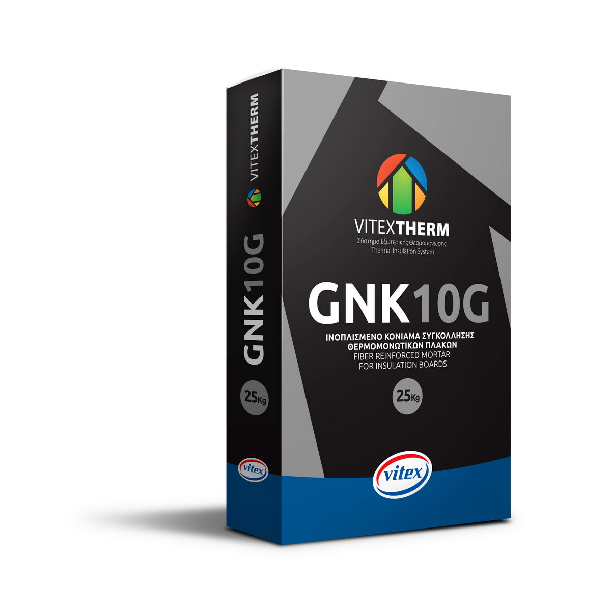 Vitextherm GNK 10G Fiber Τσιμεντοειδές Κονίαμα Συγκόλλησης Θερμομονωτικών Πλακών 25Kgr ΓΚΡΙ