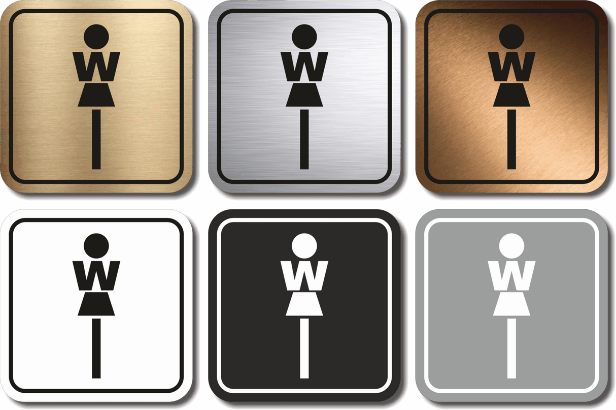 Πινακίδα Σήμανσης WC Aκρυλικό Plexiglass “WC LADIES” 110mm x 110mm