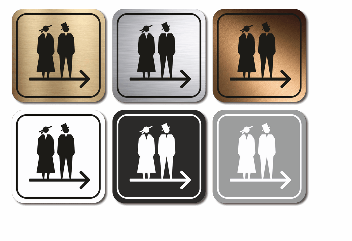 Πινακίδα Σήμανσης WC Aκρυλικό Plexiglass “WC” 110mm x 110mm