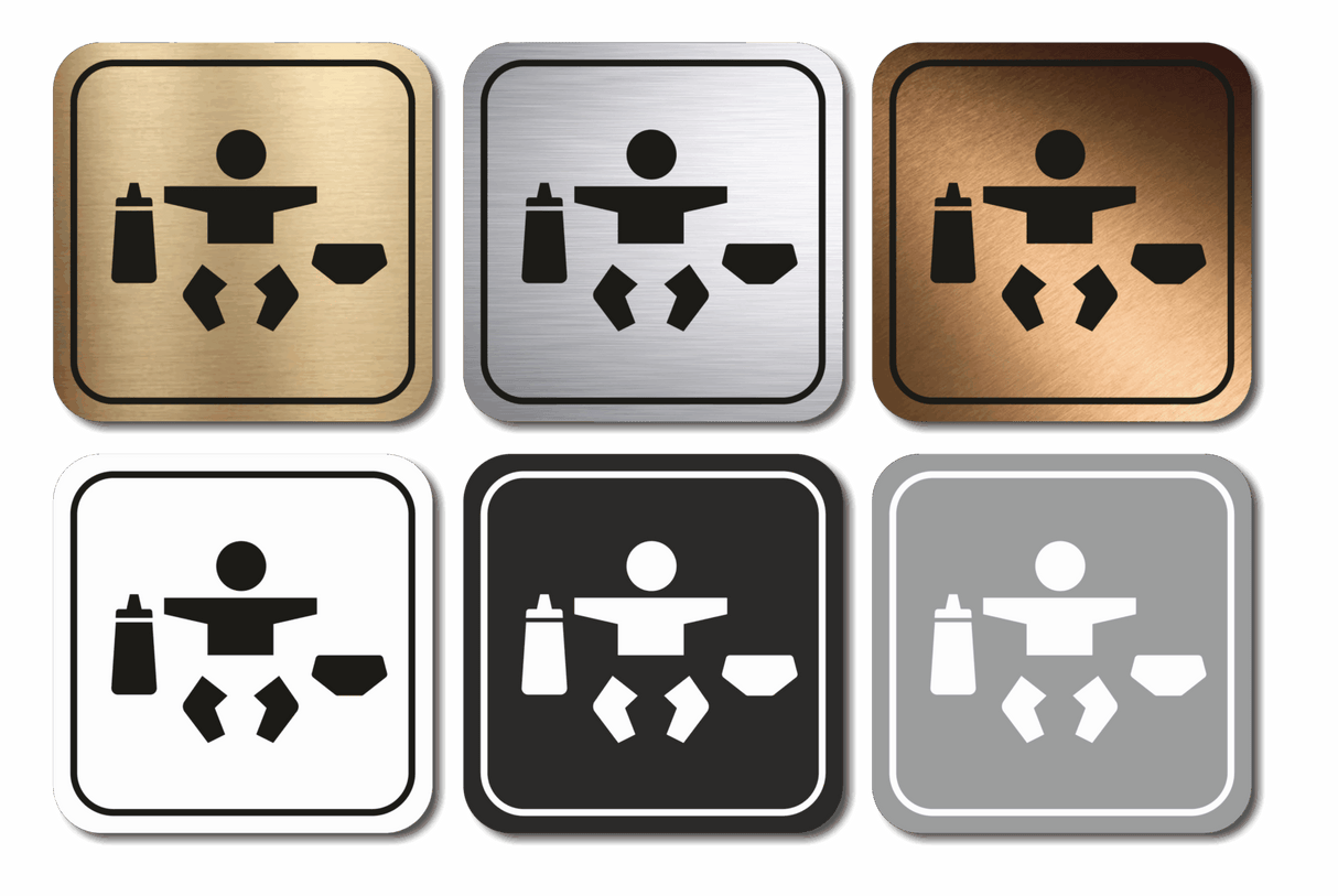 Πινακίδα Σήμανσης WC Aκρυλικό Plexiglass “WC BABIES” 110mm x 110mm