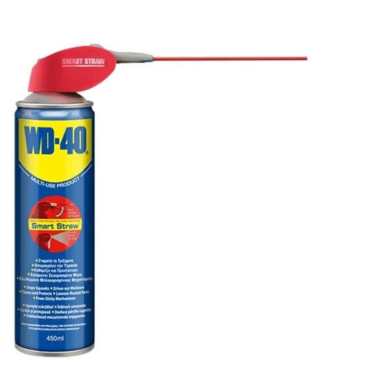 WD40 Smart Straw MultiUse Spray Λιπαντικό Αντισκουριακό Πολλαπλών Χρήσεων 450ml
