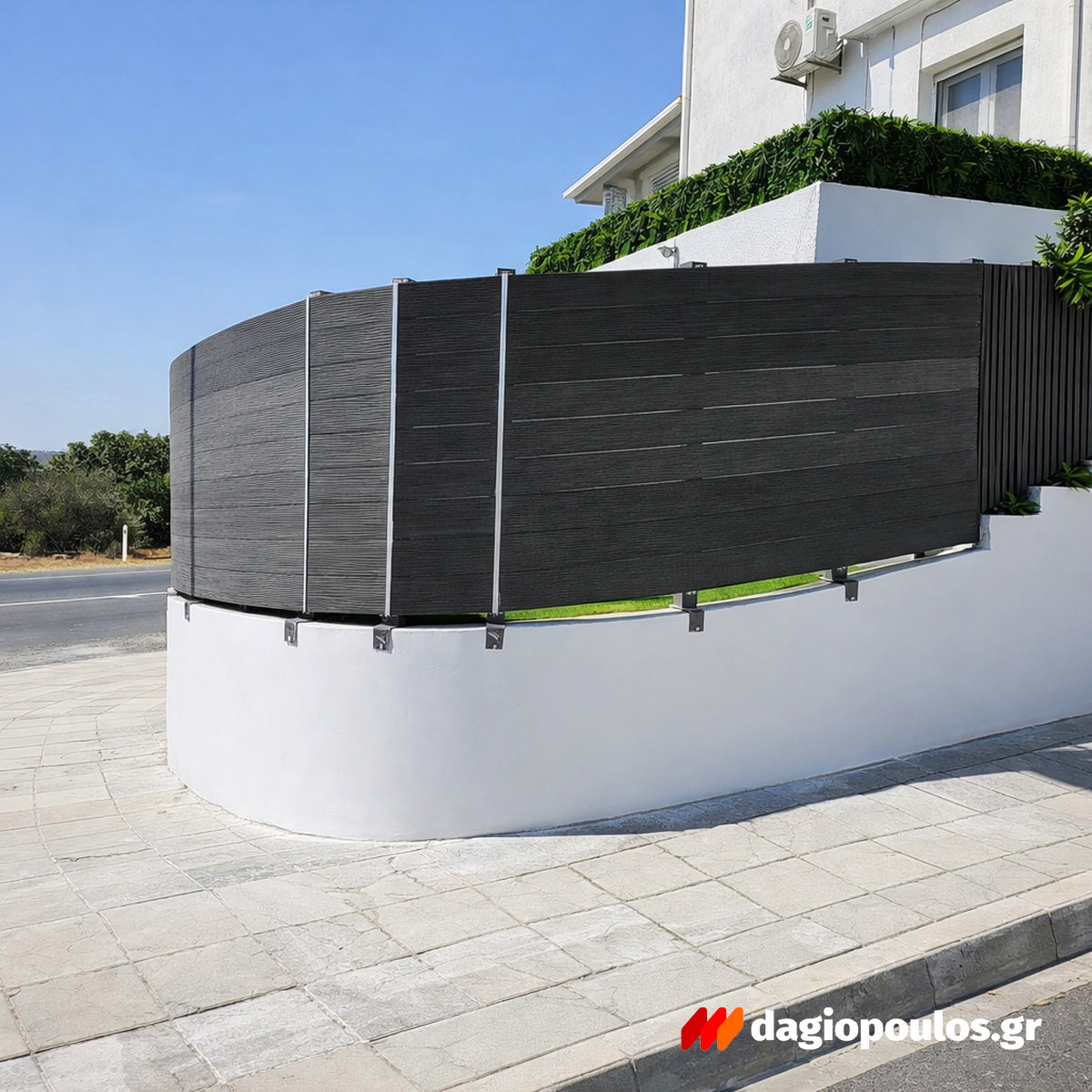 WPC Περίφραξης Διπλής Όψης 50 Dark Grey 20mm x 140mm x 3600mm