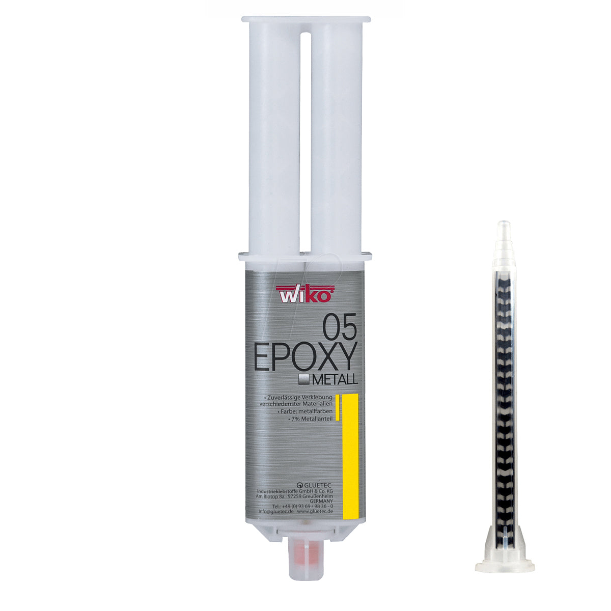 Wiko EMM.S25 Epoxy Metal Master Κόλλα Υγρό Μέταλλο Σύριγγα Χειρός 25ml Με Ρύγχος Ανάμιξης