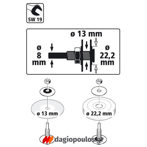 Wolfcraft 2139000 Βάση - Αντάπτορας Δραπάνου Με Άξονα 8mm