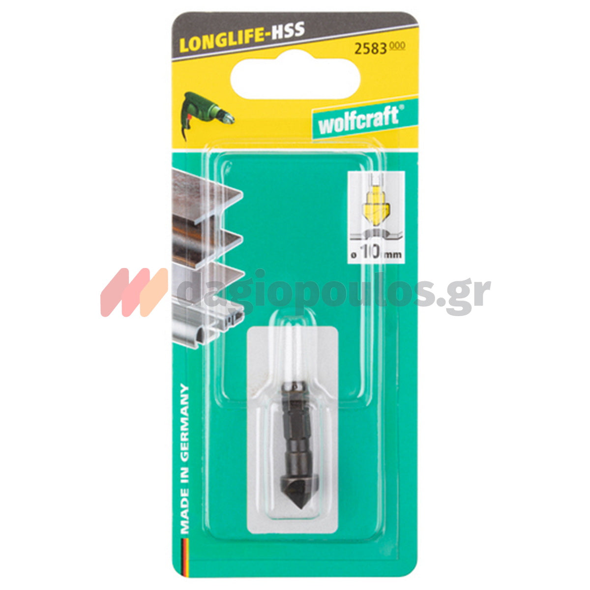 Wolfcraft 2583000 Φρέζα Δραπάνου Με Άξονα HEX 1/4"