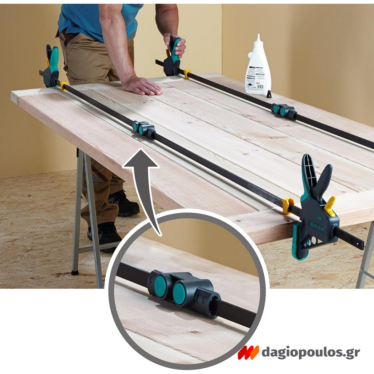 Wolfcraft 3038.000 Σύνδεσμος Ένωσης Σφιγκτήρων Pro Easy OneHand